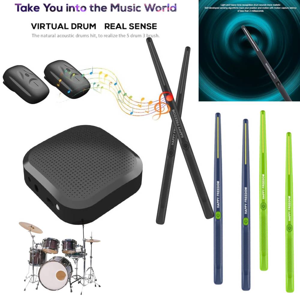 Musical Instrument Virtual - Kit de batterie virtuelle somatosensorielle, baguettes