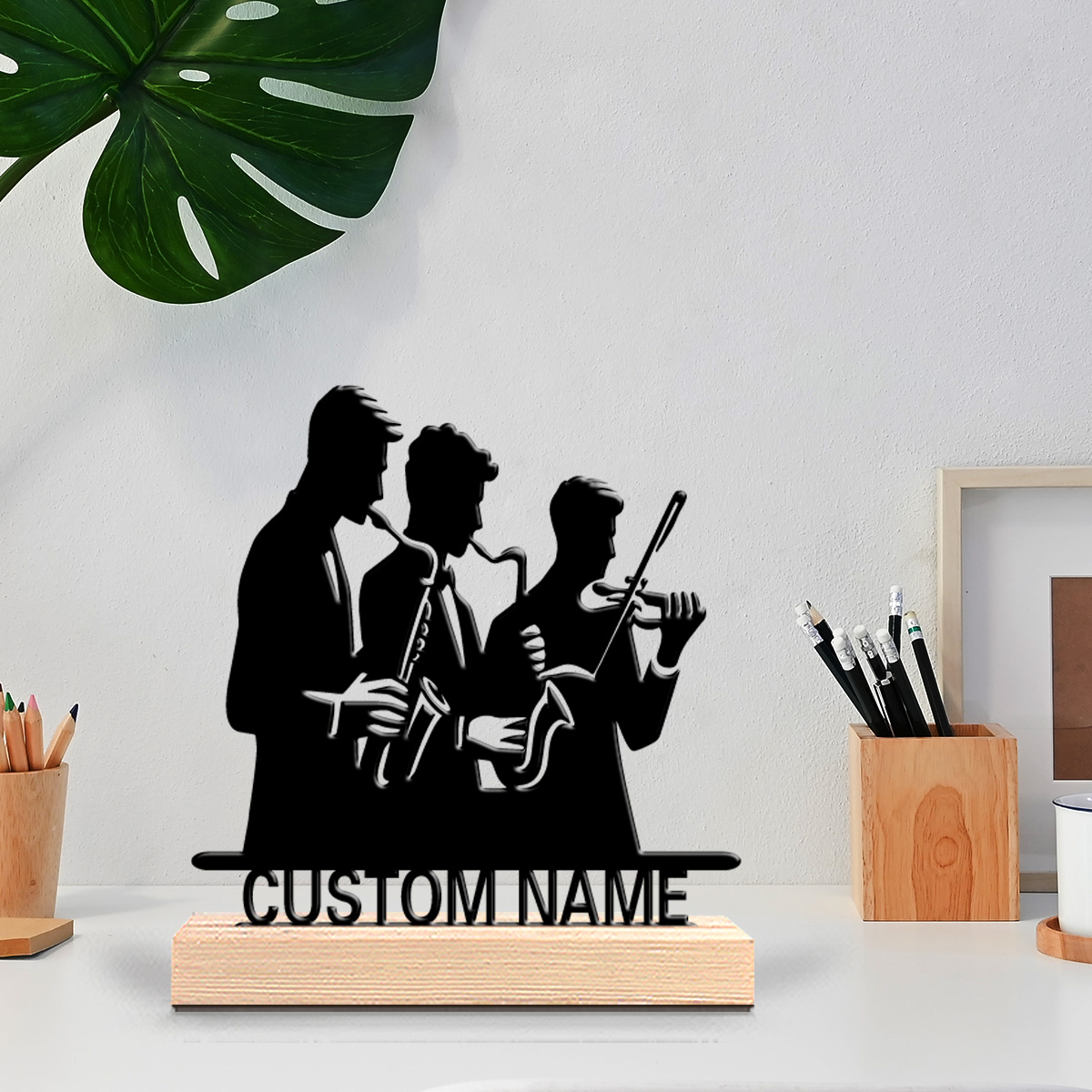 Musical Instrument And Names - 1 pièce Statue en étain personnalisée