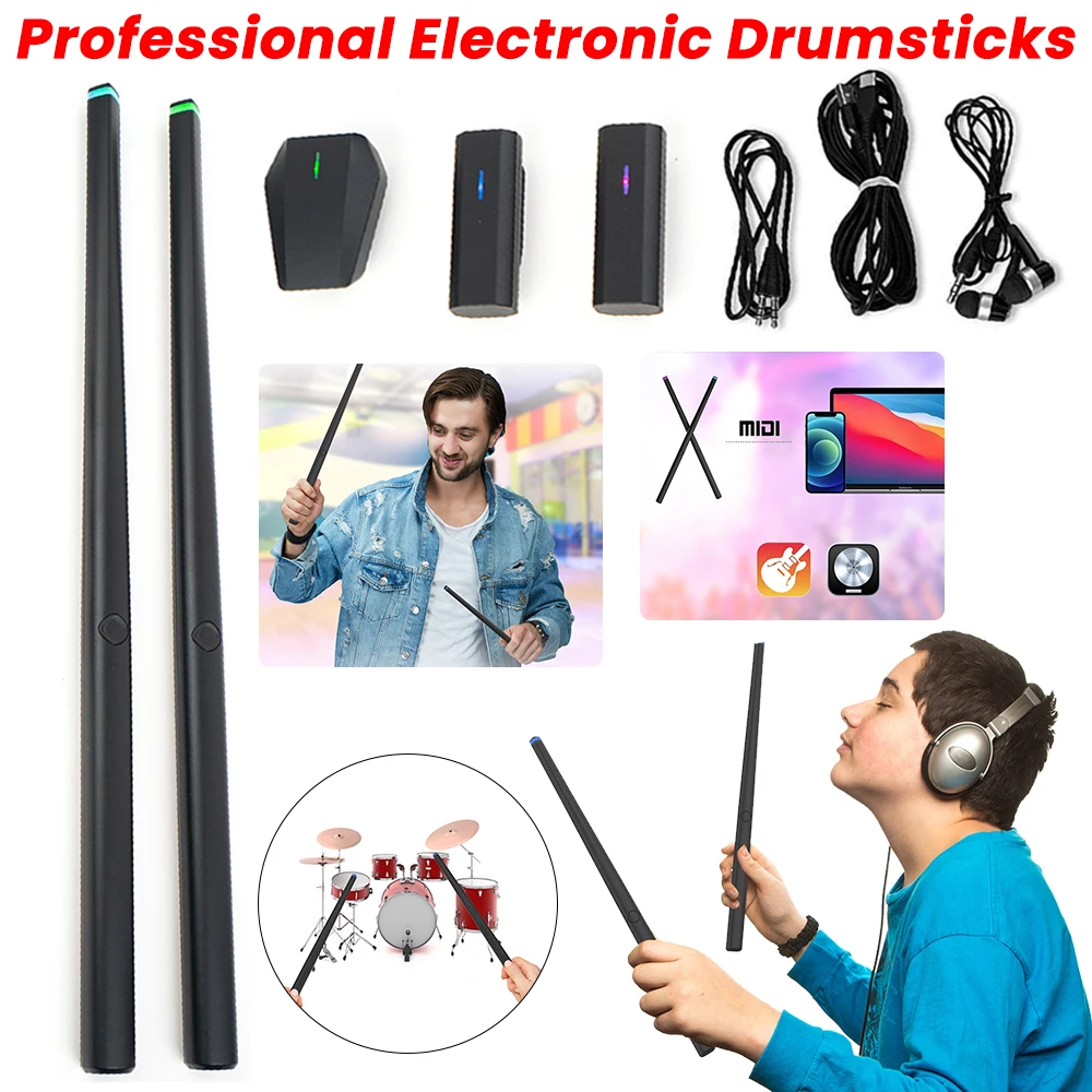 Musical Instrument Virtual - Baguettes électroniques professionnelles portables, Air Drum
