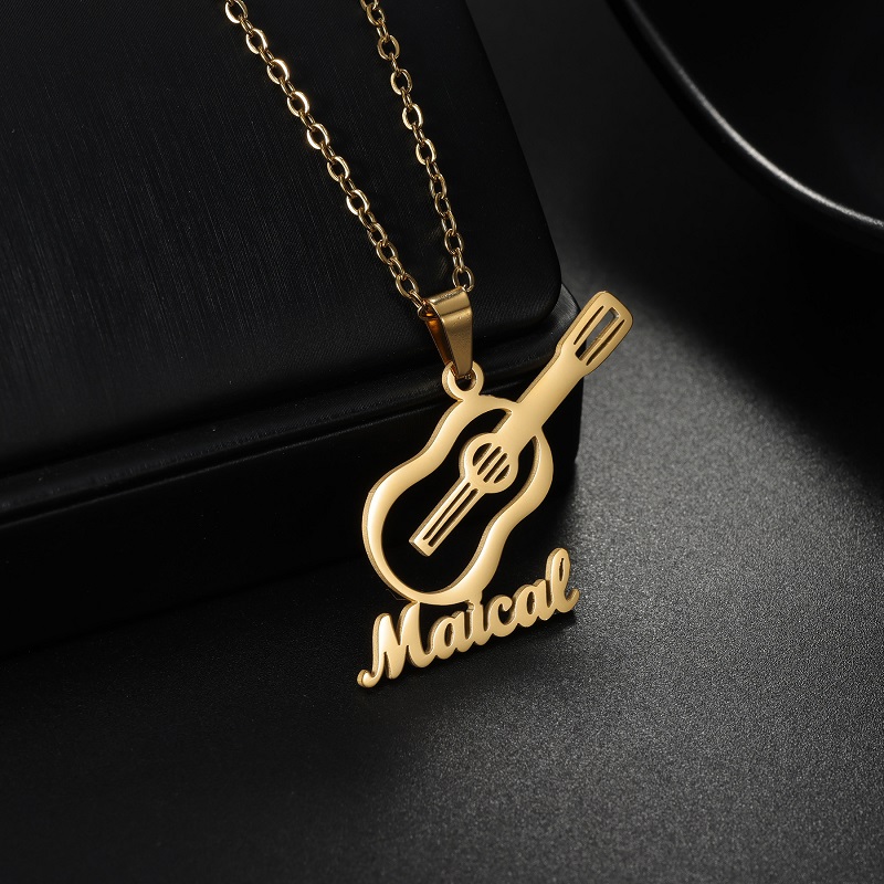 Musical Instrument And Names - Collier avec pendentif instrument de musique