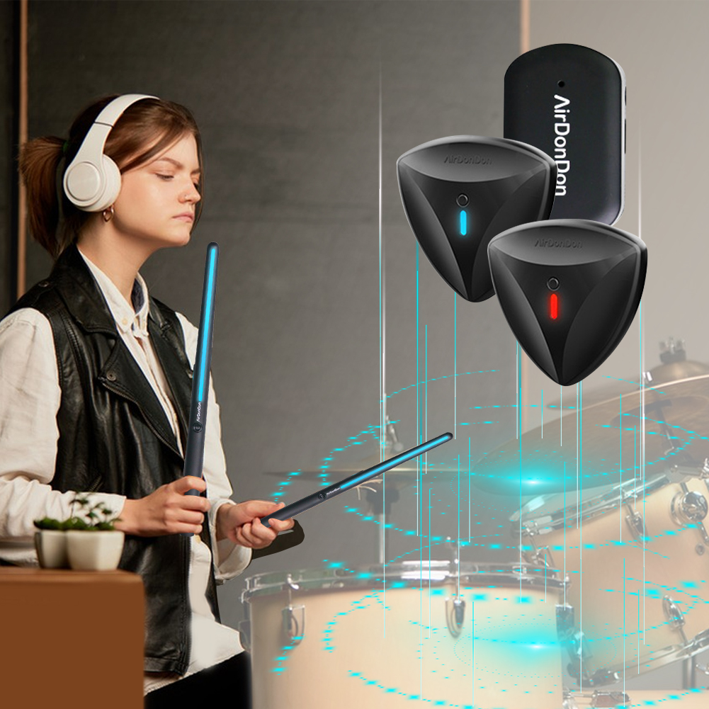 Musical Instrument Virtual - Ensemble de batterie à Air Portable,