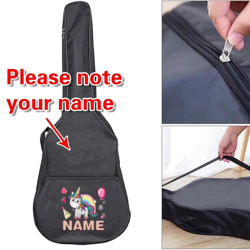 Musical Instrument And Names - Sac de guitare avec nom personnalisé