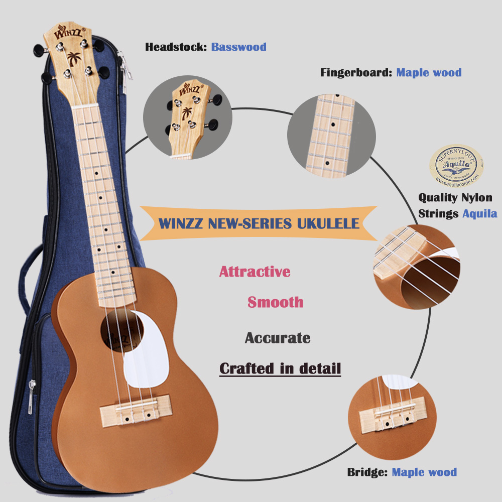 Ukulélé de 21 pouces couleur m - Musical Instrument Online avis et prix
